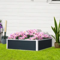 Outsunny 221L Raised Garden Bed, Weather-resistant PP Planter Box Containers for Outdoor Patio Plant Flower Vegetable,100 x 80 x 30 cm(m-10)