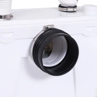 HOMCOM Broyeur sanitaire WC pompe de relevage 500 W silencieux compact accessoires inclus blanc(m-9)