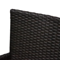 Outsunny 2 PC Rattan Chairs Set-Dark Coffee(m-7)