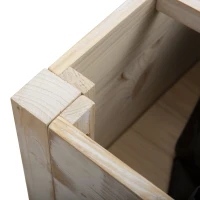 Outsunny Elevated Wooden Planter Garden Grow Box with 2 tiers, 4 Pockets(m-9)