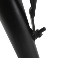 Outsunny Adjustable Balcony Hanging Rail Table Mini Wall Desk Drink Holer - Black(m-10)