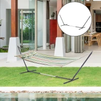 Outsunny 3.1–3.8m Adjustable Universal Hammock Stand Metal Frame Garden Camping Picnic Outdoor Patio Replacement – Stand Only(m-11)