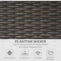 Outsunny 2 PC Rattan Chairs Set-Dark Coffee(m-6)