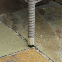 Outsunny 2 PC Outdoor Rattan Armchair Dining Chair Garden Patio Furniture w/ Armrests Cushions Grey(m-10)