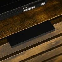 HOMCOM Comoda TV pentru televizoare cu diagonala de pana la 65'', consola TV cu sertar, usi si rafturi de depozitare pentru sufragerie, dormitor, maro rustic(m-9)