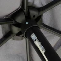 Outsunny Parasol rectangulaire inclinable 2 x 3 m avec manivelle toile polyester imperméabilisée haute densité 180 g/m² gris foncé(m-8)