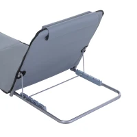 Mata plażowa Outsunny, zestaw 2 szt., Składany materac plażowy, mata do opalania, wysokość 5, z torbą do przenoszenia, stal, 134 x 48 x 36-45 cm(m-9)