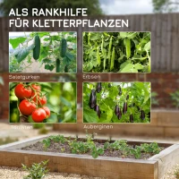 Outsunny Szpaler Roślinny, z Siatką Ochronną, regulowany na wysokość i szerokość, Stal, zielony, 1,8 x 1 x 1,8 m(m-6)