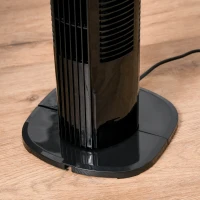HOMCOM 31" Freestanding Tower Fan, 3 Speed 3 Mode, 7.5H Timer, Oscillating, LED Panel, Remote Control, 31 Inch Standing Fan, Black(m-9)