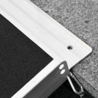 HOMCOM® Podjazd dla Wózków Inwalidzkich Rampa Wjazdowa dla Chodzików Składana Aluminium PCV(m-9)