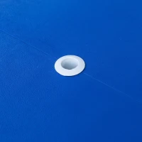 Outsunny Alu Campingtisch Picknick Bank Sitzgruppe Gartentisch mit 4 Sitzen klappbar Blau 135,5 x 84,5x 66 cm(m-9)