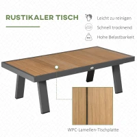 Outsunny Zestaw Mebli Ogrodowych dla 6 Osób z Sofą, Fotelami, Stolikiem, Poduszkami, Ramą z Aluminium, Kremowobiały(m-7)