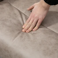 HOMCOM Relaxsessel mit Fußhocker, verstellbare Kopfstütze; Sessel mit Fußbank, verstellbare Rückenlehne, Khaki(m-9)