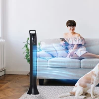 HOMCOM 36'' Freestanding Tower Fan, 3 Speed 3 Mode, 7.5h Timer, 70 Degree Oscillation, LED Panel, 5M Remote Controller, Black(m-10)