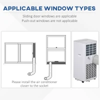 HOMCOM 5000 BTU Portable Air Conditioner, 4-in-1 Air Conditioning Unit, Dehumidifier, Cooling Fan with Remote Control, 2 Speeds, 24H Timer, Window Venting Kit, 12m², R290, A Energy Efficiency(m-8)