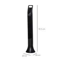 HOMCOM 36'' Freestanding Tower Fan, 3 Speed 3 Mode, 7.5h Timer, 70 Degree Oscillation, LED Panel, 5M Remote Controller, Black(m-3)