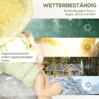 Outsunny Gartenfigur "Kleiner Junge mit Strohhut", Gartendekoration, wetterbeständig, 23,5 cm x 25 cm x 43 cm(m-6)