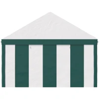 Outsunny Partyzelt, Bierzelt, abnehmbare Seitenwände, vier große Fenster, Stahl+Kunststoff, weiß+grün, 5 x 4 m(m-9)