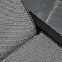 Outsunny Ligstoel tuinstoel relaxstoel 5-traps rugleuning tuinmeubel aluminium grijs(m-9)