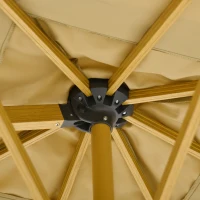 Outsunny Parasol 295x295cm In hoogte verstelbare zweefparasol met parasolvoet(m-9)