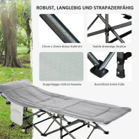 Outsunny opklapbaar campingbed 188 cm x 64,5 cm x 53 cm(m-5)