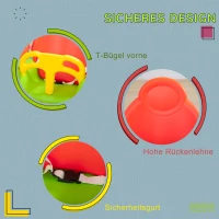 Outsunny 3-in-1 babyschommel, kinderschommel met verstelbaar touw, groen(m-6)