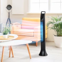 HOMCOM 36'' Freestanding Tower Fan, 3 Speed 3 Mode, 7.5h Timer, 70 Degree Oscillation, LED Panel, 5M Remote Controller, Black(m-11)