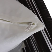 Outsunny Set Mobilier de Gradina Extern 5buc Canapele Masuta Pouf in Rattan Maro(m-7)