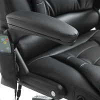 HOMCOM Cadeira de Escritório Tipo Poltrona Giratória Inclinando e Elevando Cor Preto 62x68x111-121 cm(m-5)