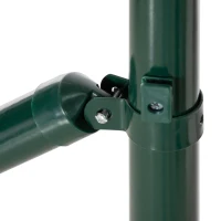 Outsunny Gartenzaun 10 x 1,5 m Volierendraht Maschendraht Drahtzaun Drahtgitter Gartenzaun Rolle Masche stark Stahl Grün(m-8)