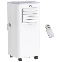 HOMCOM 5000 BTU Portable Air Conditioner, 4-in-1 Air Conditioning Unit, Dehumidifier, Cooling Fan with Remote Control, 2 Speeds, 24H Timer, Window Venting Kit, 12m², R290, A Energy Efficiency(m-1)