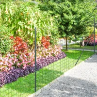 Outsunny tuinhek 10 x 1,5 m volière gaas gaas gaas gaas(m-9)