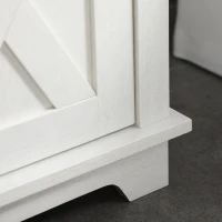 kleankin Móvel para Lavatório Pousar de Madeira Armário Casa de Banho com 2 Portas e Prateleira 60x30x60 cm Branco e Madeira(m-9)