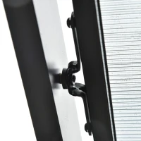 Outsunny Pergola Gazebo da Giardino 3x3m con Tetto Apribile in Alluminio e Policarbonato, Grigio(m-7)