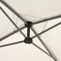 Outsunny Pavilion pliabil 3 x 3 (m) cu plase si geanta de transport cu rotile, cort de evenimente cu inaltime reglabila, cort de gradina, curte, bej(m-8)