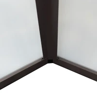 Outsunny Sera de Gradina pentru Plante din Policarbonat si Aluminiu, 2.4 x 2.4m(m-8)