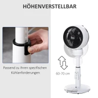 Wentylator stojący timer 7h Wentylator 3 prędkości stal Ø 28 x wys. 70 cm(m-8)