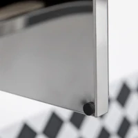 kleankin Mirrored Cabinet, Bathroom Cabinet, 3 Mirrored Doors, 5 Interior Shelves, Stainless Steel, Color: Silver, 70 x 12 x 55 cm(m-5)