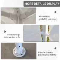 Outsunny 3 x 4 m Garden Gazebo Shelter Marquee Party Tent with 2 Sidewalls for Patio Yard Outdoor - White(m-6)