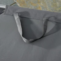 Outsunny Sezlong pentru Gradina Pliabil din Metal si Tesut Oxford Respirabil(m-7)