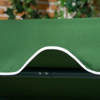 Outsunny Baloiço de Jardim de 3 Lugares com Almofada Toldo Ajustável e Estrutura de Metal 172x110x153cm Verde e Branco(m-9)