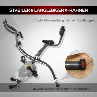 Rower treningowy HOMCOM, trenażer rowerowy 2 w 1(m-6)