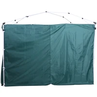 Outsunny 2 Paredes Laterais para Tenda 3x3 m Parede Lateral de Substituição de Tecido Oxford com Janela 300x200 cm Verde(m-8)