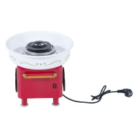 HOMCOM Suikerspinmachine suikerspinapparaat suikerspin machine 450 watt roze/rood(m-7)