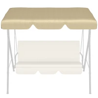 Outsunny Toldo de Repuesto para Balancín de 3 Plazas Techo Universal para Columpio de Jardín 156x117x15 cm Beige(m-7)