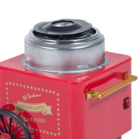 HOMCOM Suikerspinmachine suikerspinapparaat suikerspin machine 450 watt roze/rood(m-9)