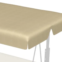 Outsunny Toldo de Repuesto para Balancín de 3 Plazas Techo Universal para Columpio de Jardín 156x117x15 cm Beige(m-8)