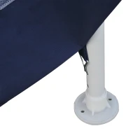 Outsunny Tenda Hexagonal Tenda de Jardim com Rede Mosquiteira Portas com Zíper e Orifícios de Drenagem 197x250 cm Azul(m-9)