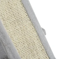 PawHut Ansamblu pentru pisici cu stalpi din sisal, pat si 2 case cu tapiterie de plus, 59x39x83cm, gri(m-8)