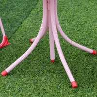 Outsunny 4-delige kinderzitgroep tuintafel 2 klapstoelen parasol 3-5 jaar rood(m-9)